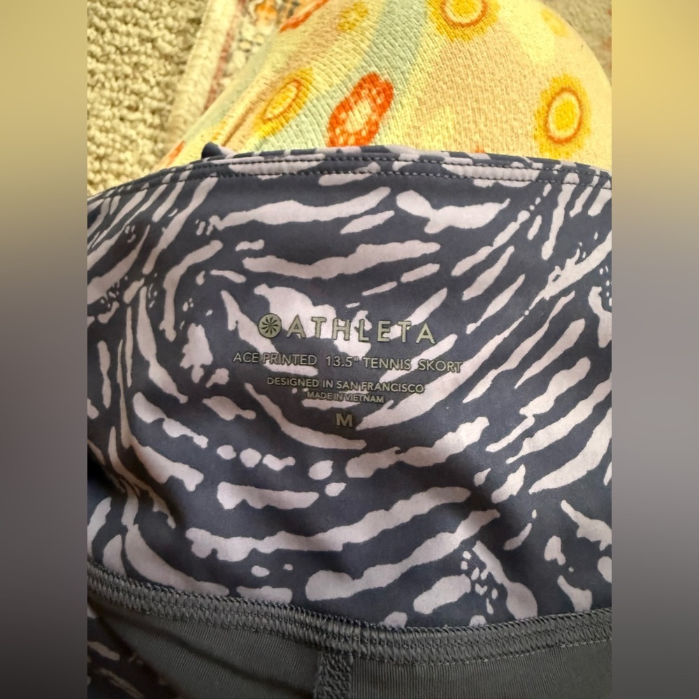 Athleta Purple Ace 13.5 Printed Stretchy Polyester Tennis Skort Plus Size Medium - Picture 4 of 6